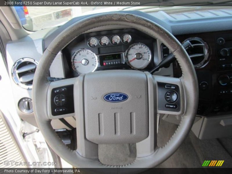 Oxford White / Medium Stone 2008 Ford F250 Super Duty Lariat SuperCab 4x4