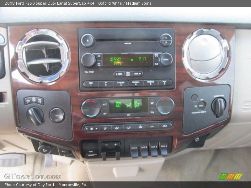 Oxford White / Medium Stone 2008 Ford F250 Super Duty Lariat SuperCab 4x4