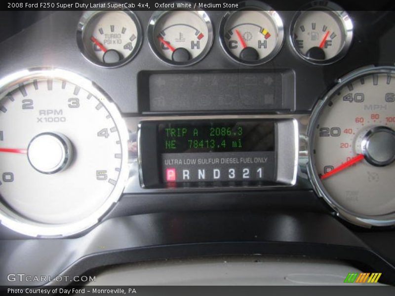 Oxford White / Medium Stone 2008 Ford F250 Super Duty Lariat SuperCab 4x4