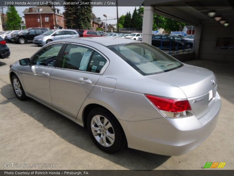 Alabaster Silver Metallic / Gray 2009 Honda Accord LX-P Sedan