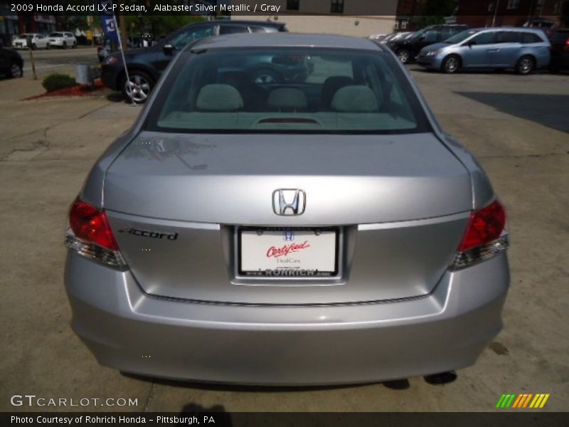 Alabaster Silver Metallic / Gray 2009 Honda Accord LX-P Sedan