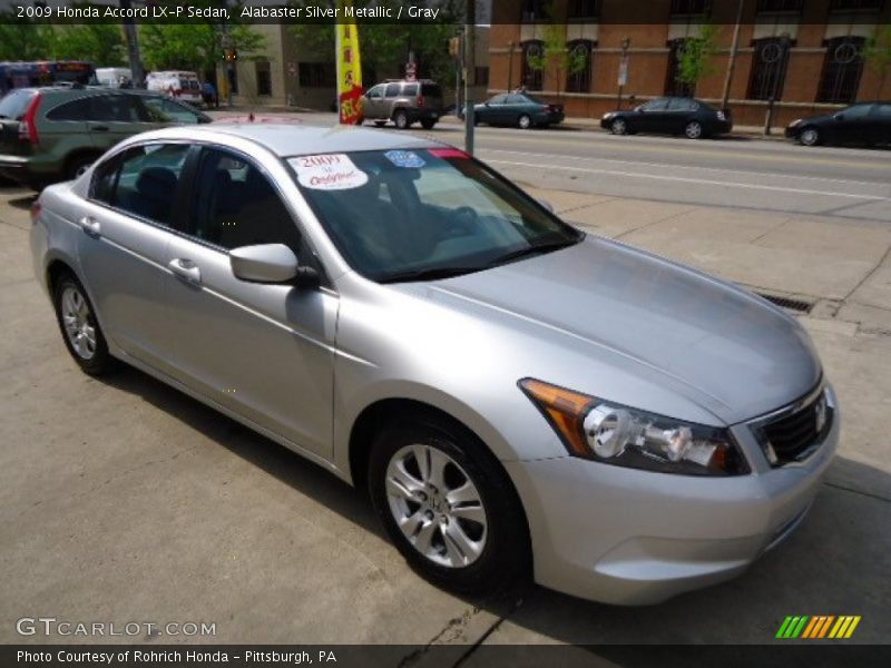 Alabaster Silver Metallic / Gray 2009 Honda Accord LX-P Sedan