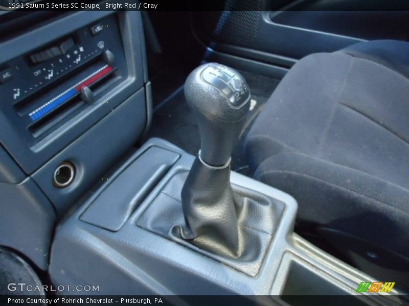 Bright Red / Gray 1991 Saturn S Series SC Coupe