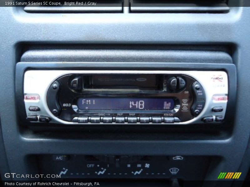 Bright Red / Gray 1991 Saturn S Series SC Coupe