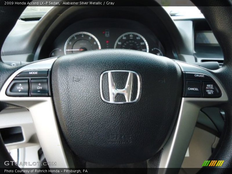 Alabaster Silver Metallic / Gray 2009 Honda Accord LX-P Sedan