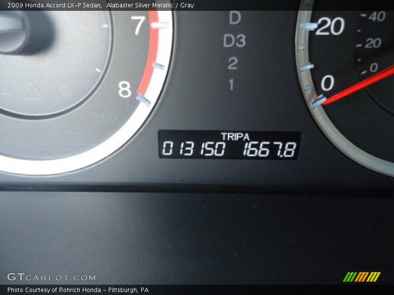 Alabaster Silver Metallic / Gray 2009 Honda Accord LX-P Sedan