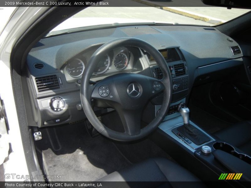 Arctic White / Black 2009 Mercedes-Benz C 300 Luxury