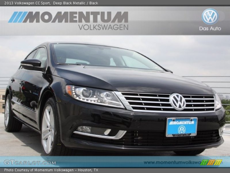 Deep Black Metallic / Black 2013 Volkswagen CC Sport