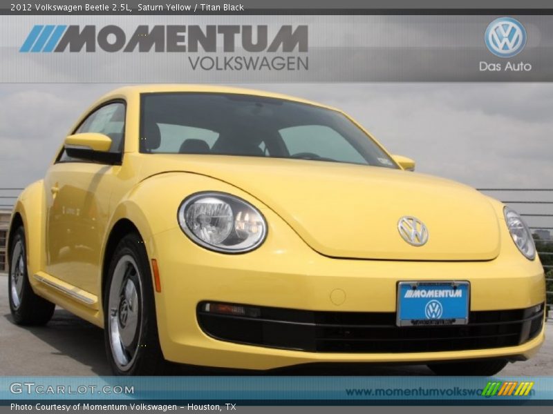 Saturn Yellow / Titan Black 2012 Volkswagen Beetle 2.5L
