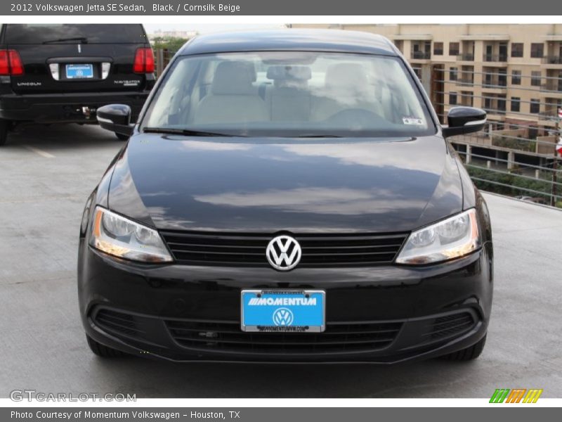 Black / Cornsilk Beige 2012 Volkswagen Jetta SE Sedan