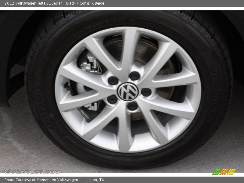 Black / Cornsilk Beige 2012 Volkswagen Jetta SE Sedan