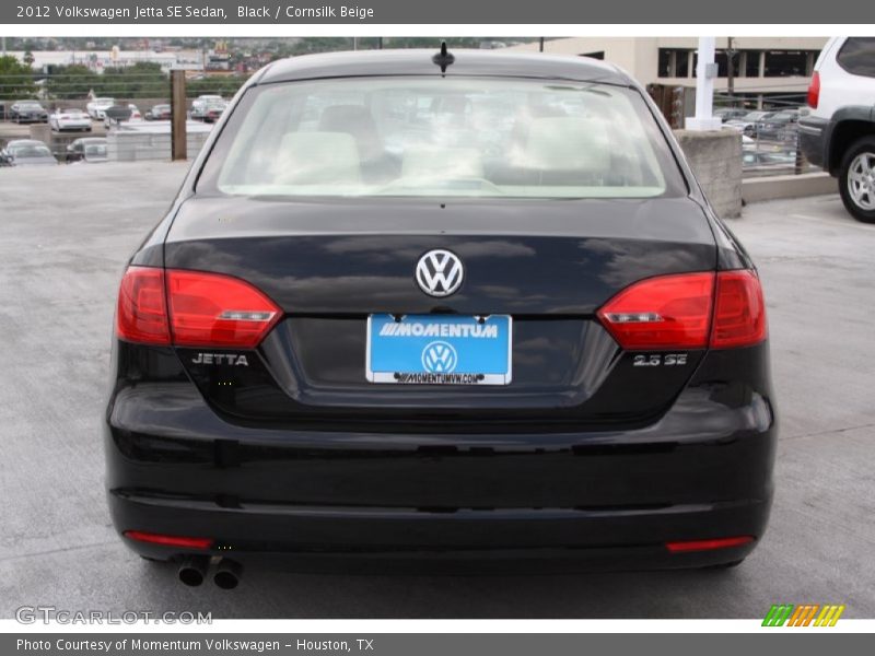 Black / Cornsilk Beige 2012 Volkswagen Jetta SE Sedan