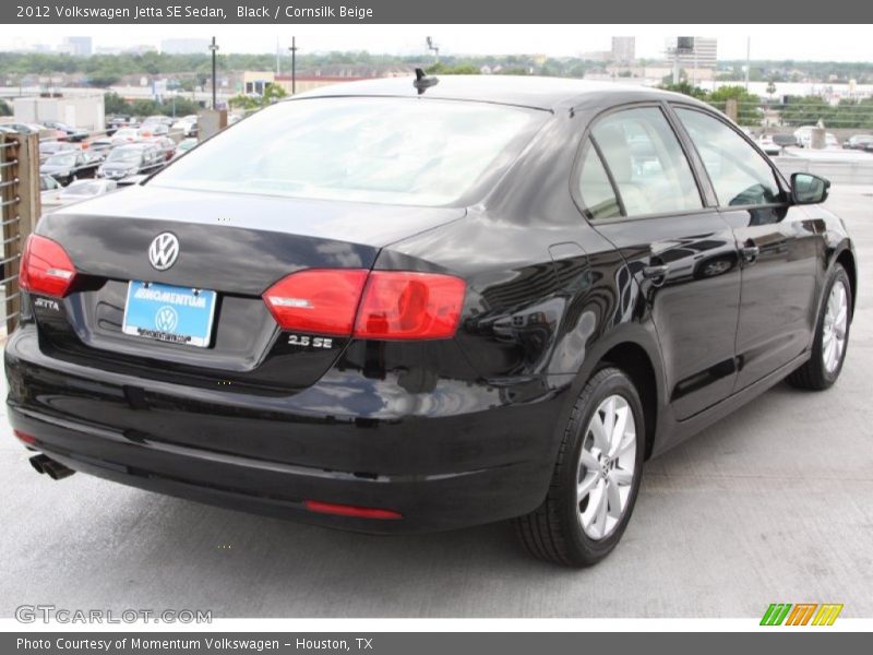 Black / Cornsilk Beige 2012 Volkswagen Jetta SE Sedan