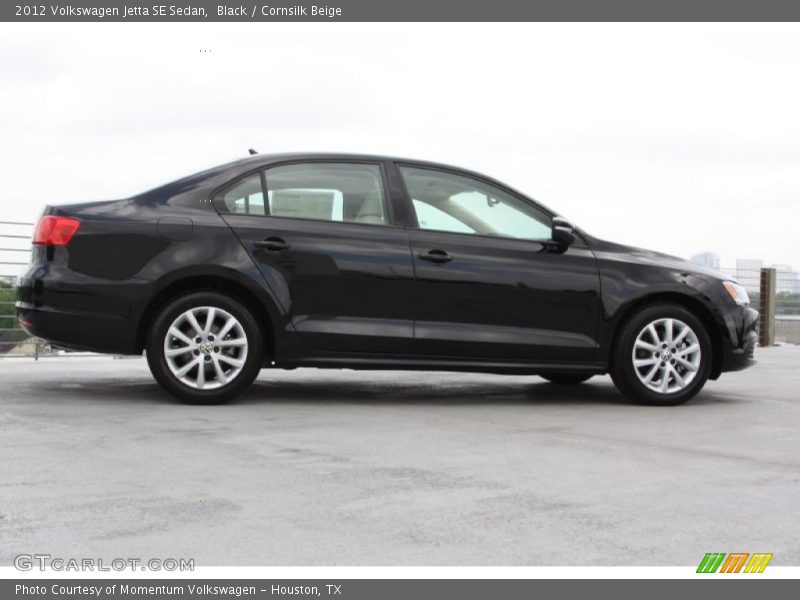 Black / Cornsilk Beige 2012 Volkswagen Jetta SE Sedan