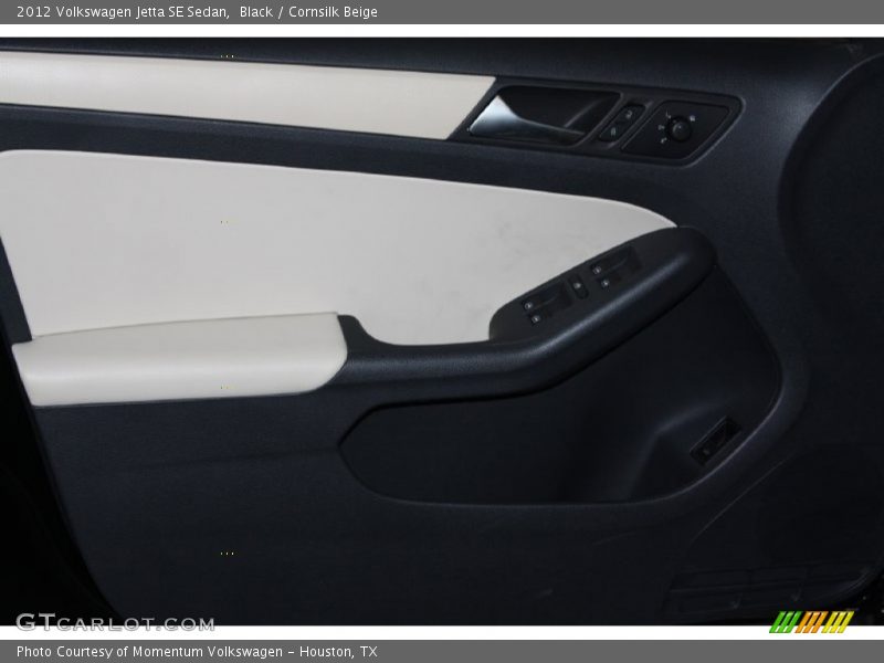 Black / Cornsilk Beige 2012 Volkswagen Jetta SE Sedan