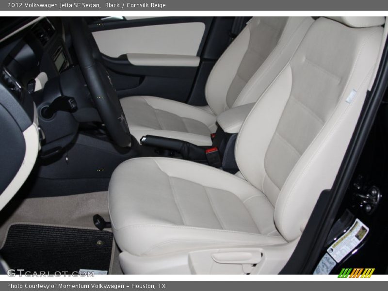 Black / Cornsilk Beige 2012 Volkswagen Jetta SE Sedan