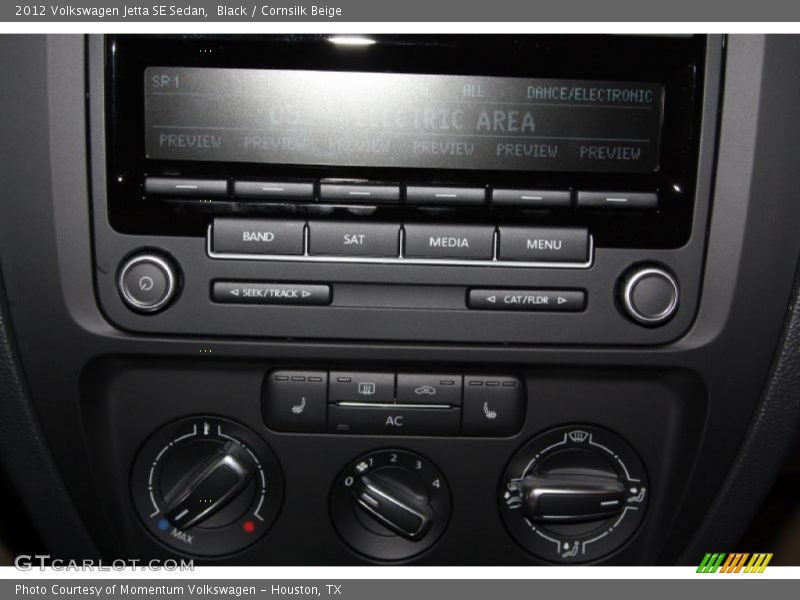 Black / Cornsilk Beige 2012 Volkswagen Jetta SE Sedan