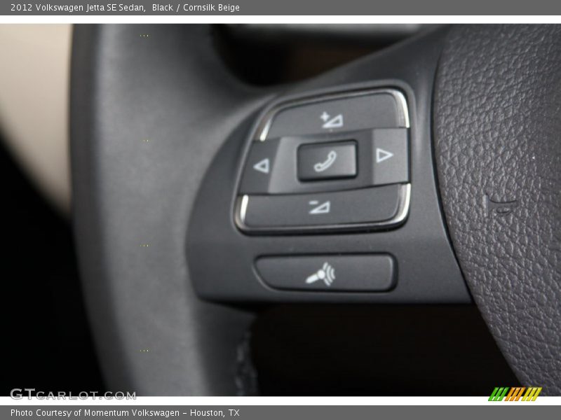 Black / Cornsilk Beige 2012 Volkswagen Jetta SE Sedan