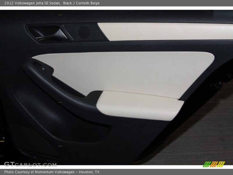Black / Cornsilk Beige 2012 Volkswagen Jetta SE Sedan