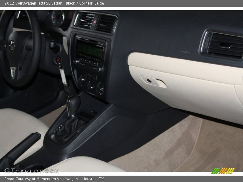 Black / Cornsilk Beige 2012 Volkswagen Jetta SE Sedan