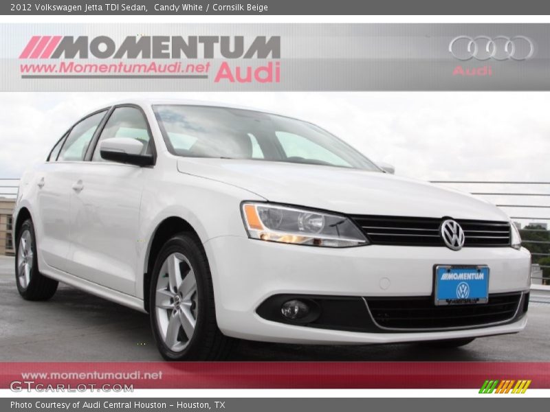 Candy White / Cornsilk Beige 2012 Volkswagen Jetta TDI Sedan