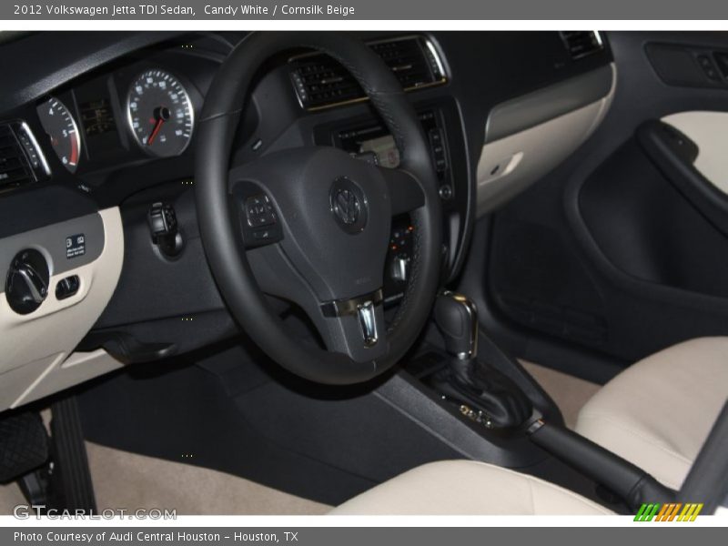 Candy White / Cornsilk Beige 2012 Volkswagen Jetta TDI Sedan