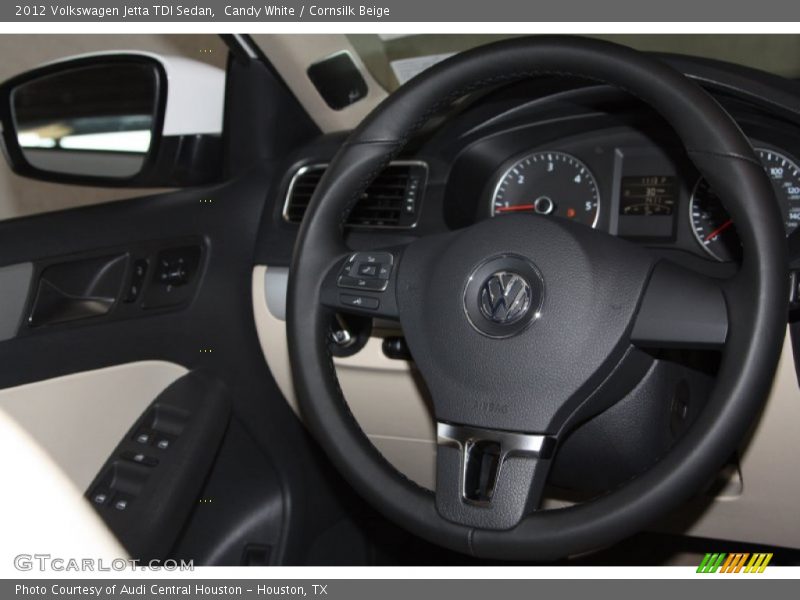 Candy White / Cornsilk Beige 2012 Volkswagen Jetta TDI Sedan