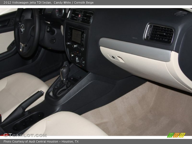 Candy White / Cornsilk Beige 2012 Volkswagen Jetta TDI Sedan