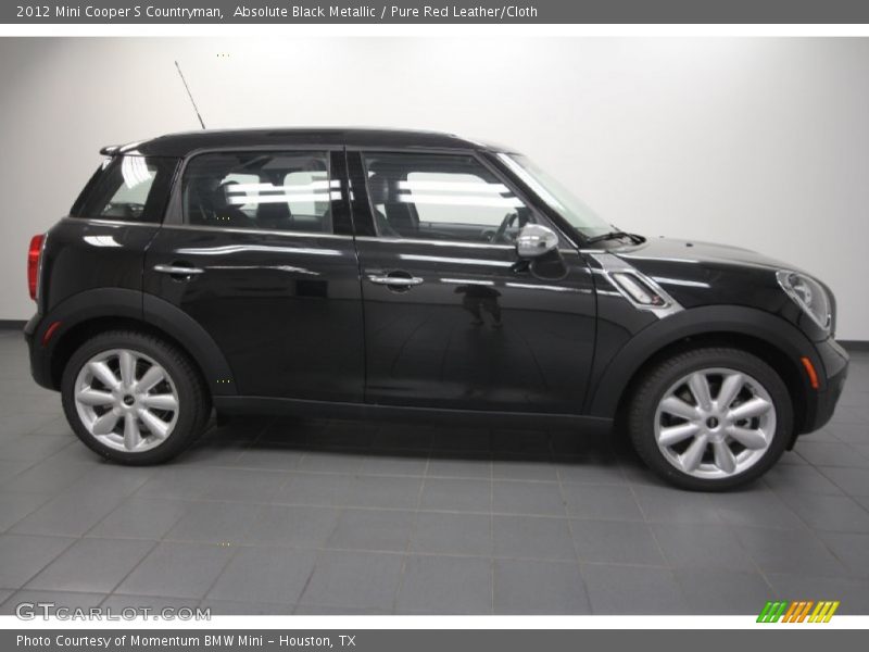Absolute Black Metallic / Pure Red Leather/Cloth 2012 Mini Cooper S Countryman