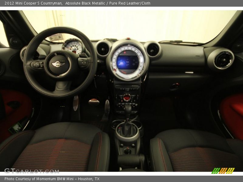 Absolute Black Metallic / Pure Red Leather/Cloth 2012 Mini Cooper S Countryman