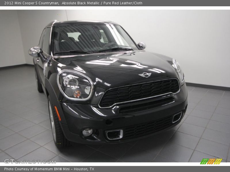 Absolute Black Metallic / Pure Red Leather/Cloth 2012 Mini Cooper S Countryman