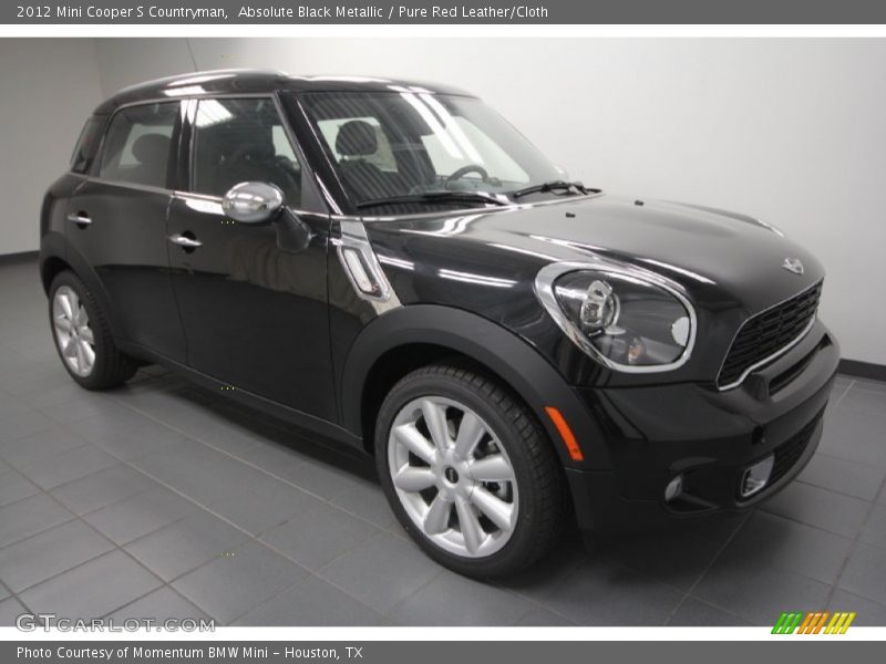Absolute Black Metallic / Pure Red Leather/Cloth 2012 Mini Cooper S Countryman