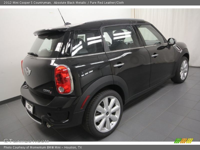 Absolute Black Metallic / Pure Red Leather/Cloth 2012 Mini Cooper S Countryman