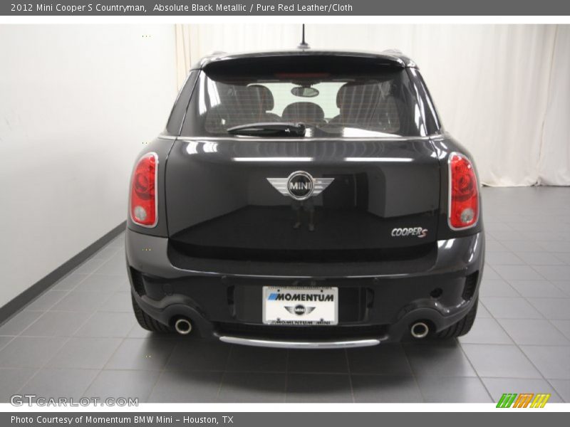 Absolute Black Metallic / Pure Red Leather/Cloth 2012 Mini Cooper S Countryman