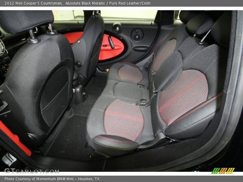 Absolute Black Metallic / Pure Red Leather/Cloth 2012 Mini Cooper S Countryman
