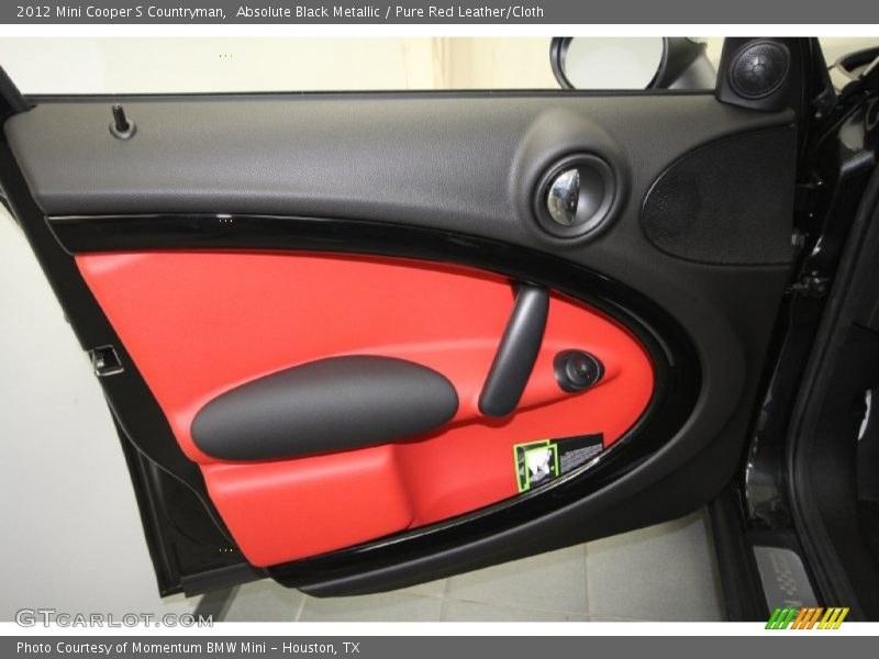 Absolute Black Metallic / Pure Red Leather/Cloth 2012 Mini Cooper S Countryman