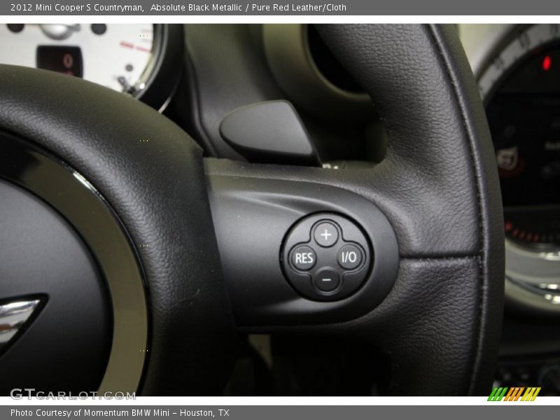 Absolute Black Metallic / Pure Red Leather/Cloth 2012 Mini Cooper S Countryman