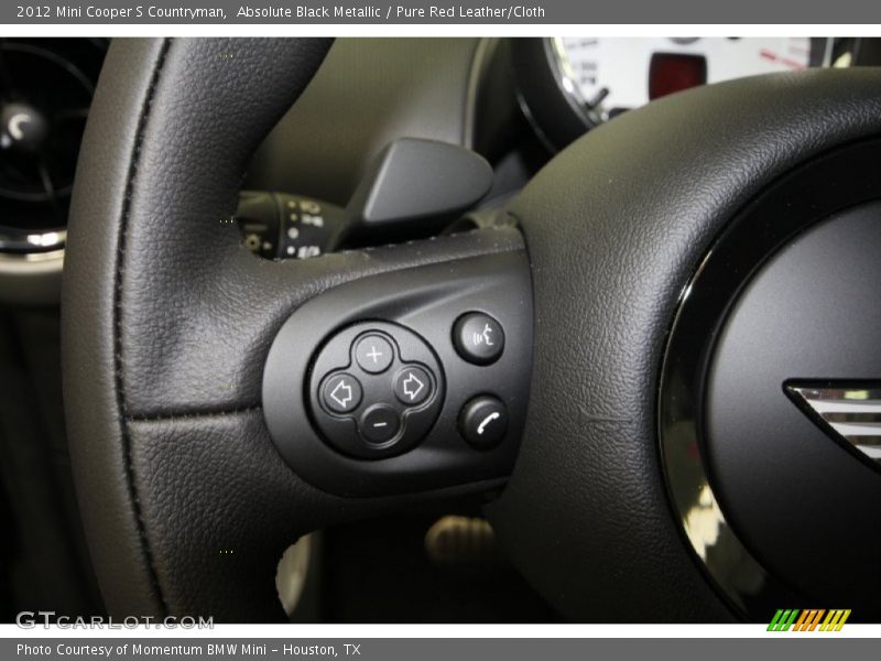 Absolute Black Metallic / Pure Red Leather/Cloth 2012 Mini Cooper S Countryman