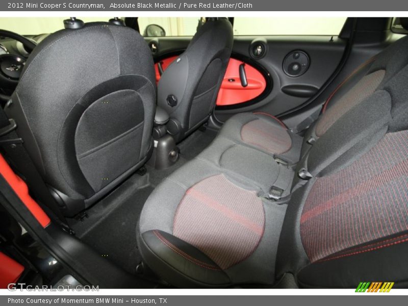Absolute Black Metallic / Pure Red Leather/Cloth 2012 Mini Cooper S Countryman
