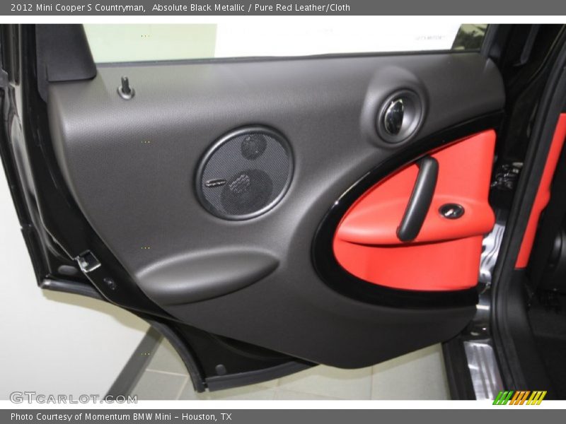 Absolute Black Metallic / Pure Red Leather/Cloth 2012 Mini Cooper S Countryman
