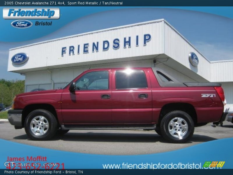 Sport Red Metallic / Tan/Neutral 2005 Chevrolet Avalanche Z71 4x4