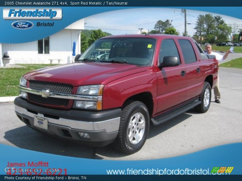 Sport Red Metallic / Tan/Neutral 2005 Chevrolet Avalanche Z71 4x4