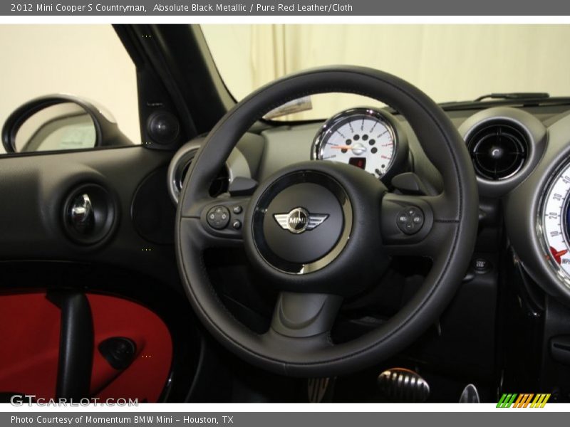 Absolute Black Metallic / Pure Red Leather/Cloth 2012 Mini Cooper S Countryman