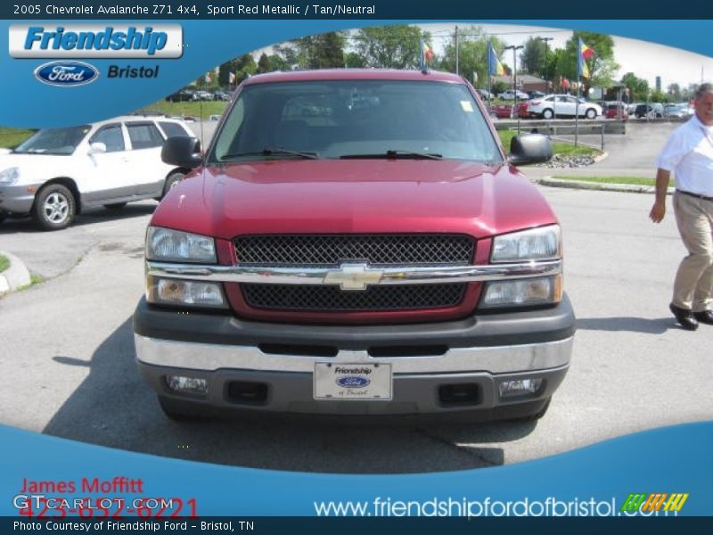 Sport Red Metallic / Tan/Neutral 2005 Chevrolet Avalanche Z71 4x4