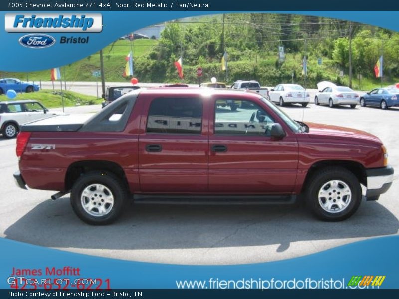Sport Red Metallic / Tan/Neutral 2005 Chevrolet Avalanche Z71 4x4
