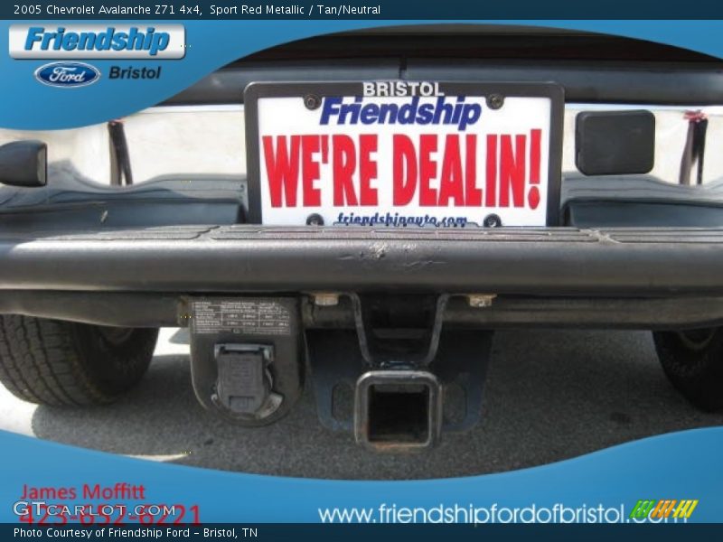 Sport Red Metallic / Tan/Neutral 2005 Chevrolet Avalanche Z71 4x4