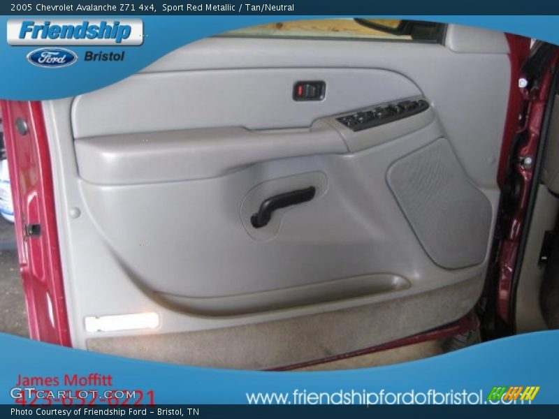 Sport Red Metallic / Tan/Neutral 2005 Chevrolet Avalanche Z71 4x4