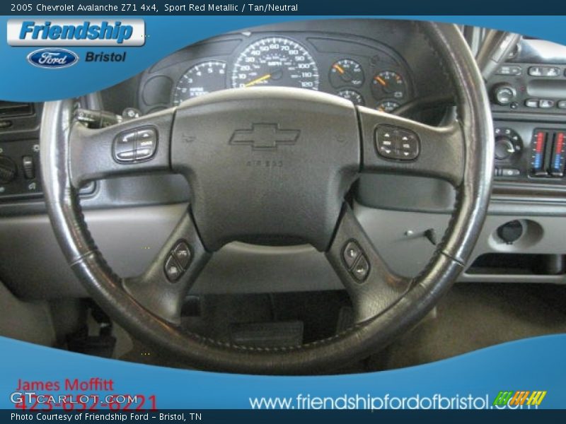 Sport Red Metallic / Tan/Neutral 2005 Chevrolet Avalanche Z71 4x4