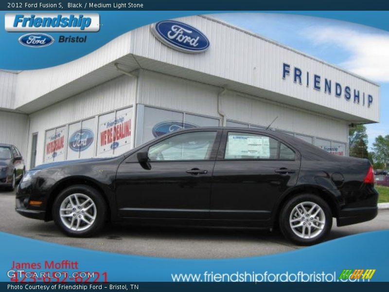 Black / Medium Light Stone 2012 Ford Fusion S