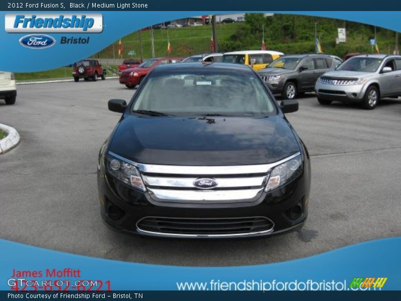 Black / Medium Light Stone 2012 Ford Fusion S